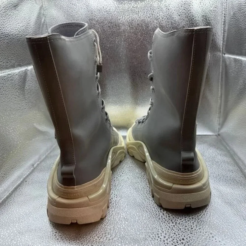 Size 6‎ Adidas Raf Simons Detroit High Top Portrait Womens Gray Lace-Up Boots